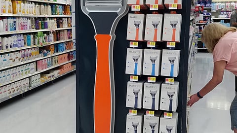 Harry's Walmart Endcap Display
