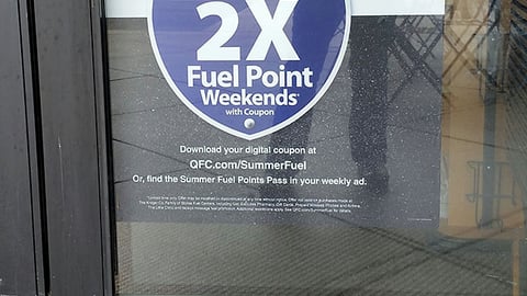 QFC 'It's Back' Door Sign