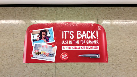 Unilever 'Buy Ice Cream' Randalls Floor Cling