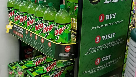 Dollar General Mountain Dew 'Gear Up with Dew' Rack