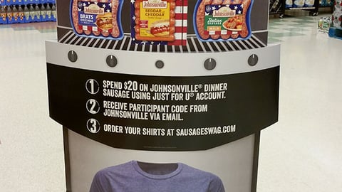 Johnsonville 'Buy Sausage' Shaw's Standee