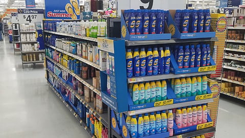 Walmart 'Just Add Summer' Skin Care Gondola