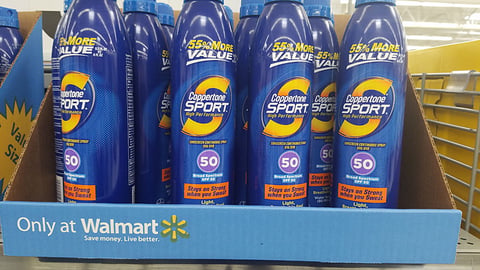 Coppertone Sport 'Only at Walmart' Shelf Tray
