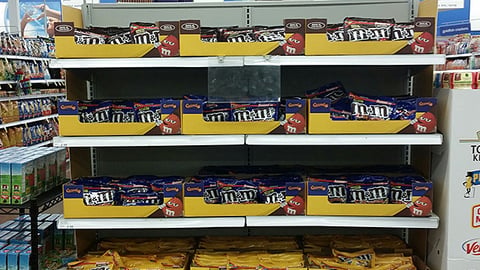 M&M's Caramel Endcap