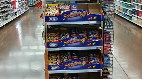 M&M's Caramel Walmart Endcap