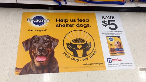 Pedigree Meijer 'Help Us Feed Shelter Dogs' Floor Cling