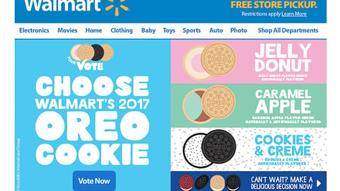Walmart 'Choose Walmart's 2017 Oreo' Email