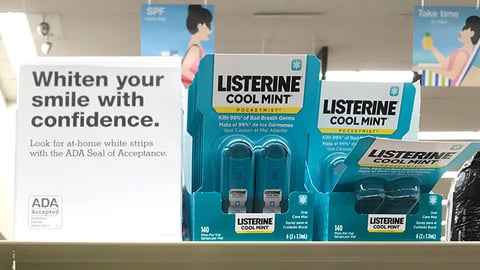 CVS ADA 'Whiten Your Smile' Shelf Sign