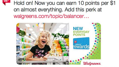 Walgreens 'Everyday Points' Tweet