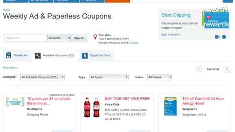 Walgreens Coca-Cola Paperless Coupon