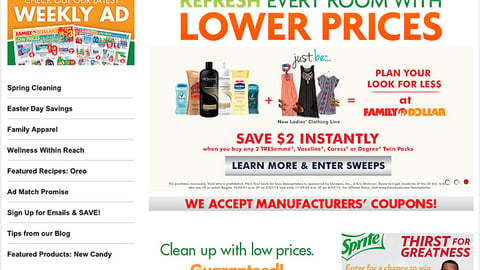 Family Dollar 'Plan Your Look for Less' Carousel Ad