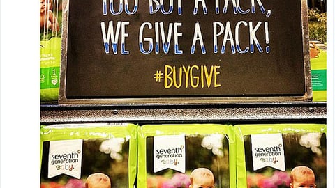 Whole Foods Seventh Generation '#BuyGive' Tweet
