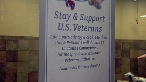 PetSmart 'Stay & Support U.S. Veterans' Poster