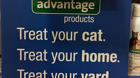 Bayer PetSmart 'Protect Your Cat' Shelf Sign
