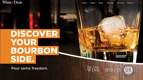 Winn-Dixie 'Discover Your Bourbon Side' Landing Page