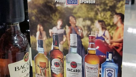Bacardi 'Serve Celebrate Support' Shelf Talker