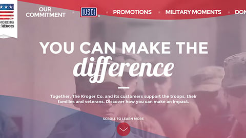 Kroger 'Honoring Our Heroes' Landing Page