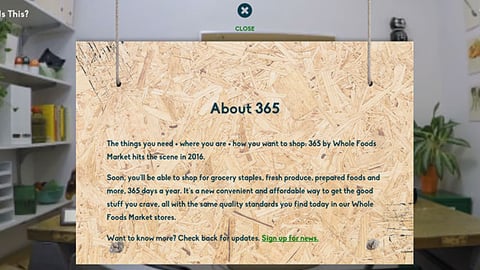365 by Whole Foods Market Landing Page