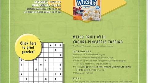 Publix Frosted Mini-Wheats 'Mixed Fruit' Feature
