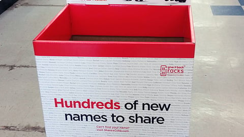 Coca-Cola Family Dollar 'Share A Coke' Dump Bin
