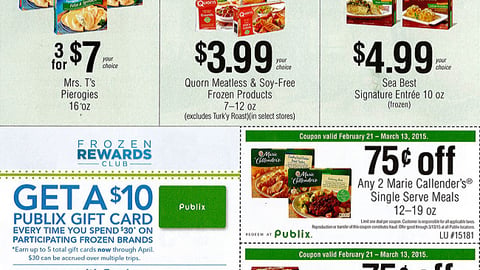 Publix ConAgra 'Frozen Rewards Club' Feature