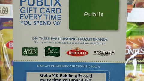 ConAgra Publix 'Frozen Rewards Club' Cooler Cling