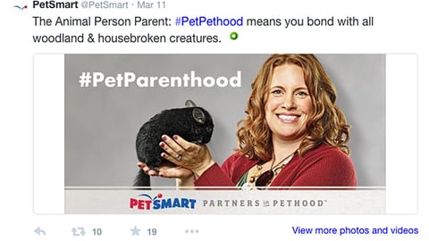 PetSmart 'Partners in Pethood' Tweet