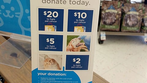 Blue Buffalo Petco 'Donate Today' Counter Card