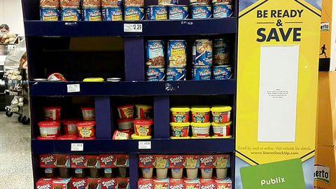Publix 'Be Ready & Save' Pallet Display