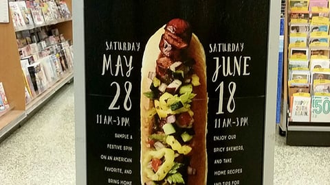 Publix 'Grillin' Days Tasting Events' Stanchion Sign