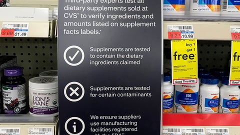 CVS 'Tested to Be Trusted' Shelf Sign