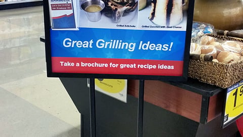 Fry's 'Great Grilling Ideas' Stanchion Sign