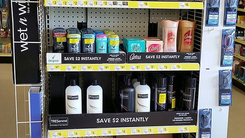 Unilever Dollar General 'Save $2 Instantly' Shelf Trays