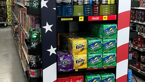 Coca-Cola Dollar General 'A Force Behind the Forces' Endcap