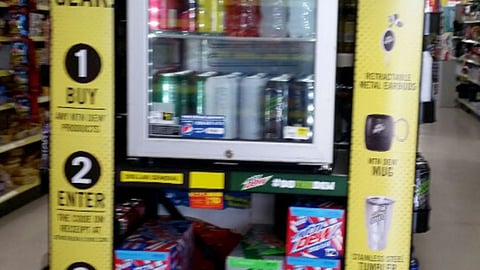 Mountain Dew Dollar General 'Bonus Points' Endcap