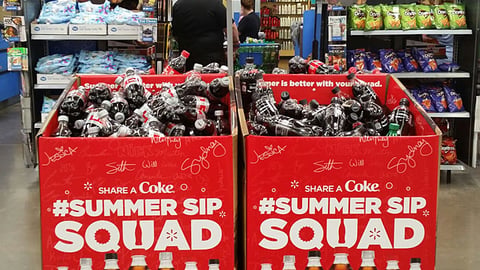 Coca-Cola #SummerSipSquad Walmart Half-Pallet Display