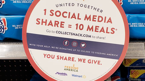 Mondelez Walmart 'United Together' Shelf Sign