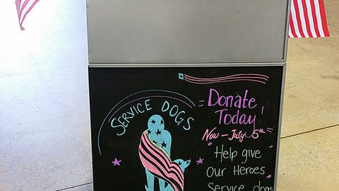 PetSmart 'Service Dogs for Heroes' A-Board