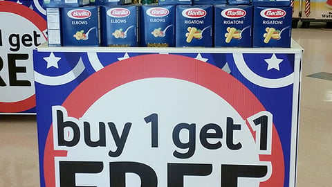 Winn-Dixie Barilla 'Stars, Stripes, Savings' Rolling Cart