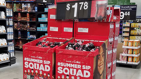 Coca-Cola #SummerSipSquad Walmart Half-Pallet Display
