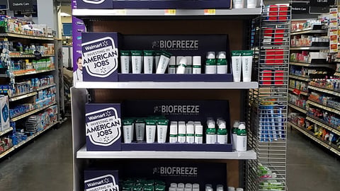 Walmart Biofreeze 'American Jobs' Endcap