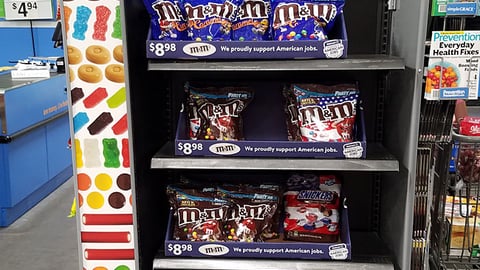 Walmart M&M's 'American Jobs' Upfront Endcap