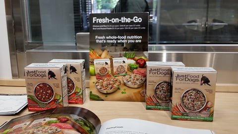 Petco JustFoodForDogs Counter Display