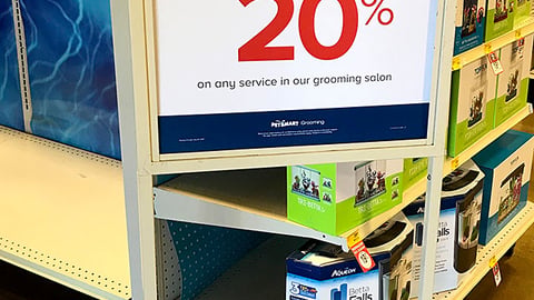 PetSmart 'Veterans & Active Duty Military' Stanchion Sign