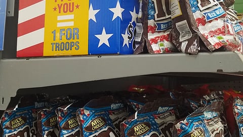 M&M's Walmart '1 for Troops' Shelf Tray