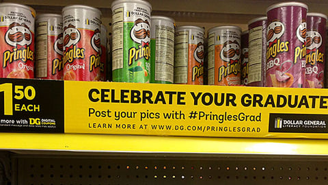 Pringles Dollar General 'Celebrate Your Graduate' Shelf Tray