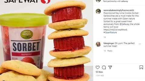 Safeway Sponsored Influencer Instagram Update