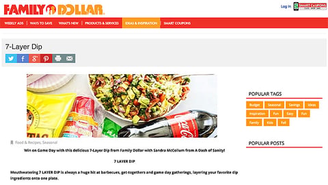 Family Dollar '7-Layer Dip' Blog Post