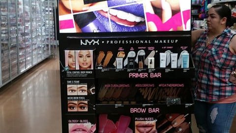 NYX Walmart Illuminated Endcap Display