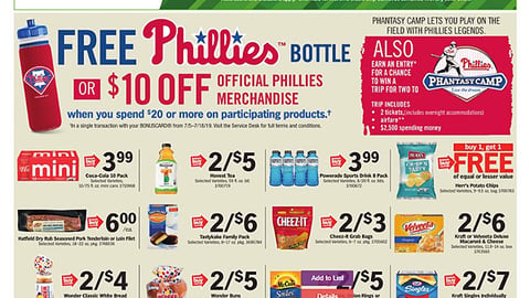 Giant-Carlisle 'Free Phillies Bottle' Feature